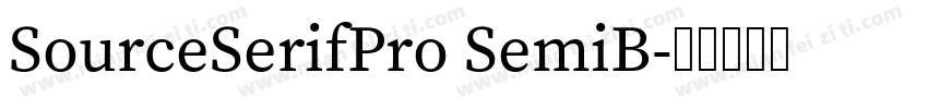 SourceSerifPro SemiB字体转换